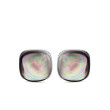 Streamline® Cushion Cufflinks in Sterling Silver with Black Mother of Pearl, 17mm