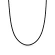 Box Chain Necklace in Darkened Stainless Steel, 2.7mm