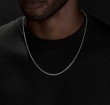 Double Box Chain Necklace in Sterling Silver, 2.6mm