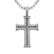 Chevron Cross Pendant in Sterling Silver