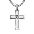 Chevron Cross Pendant in Sterling Silver