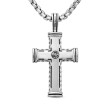Chevron Cross Pendant in Sterling Silver