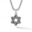 Cable Star of David Amulet in Sterling Silver, 19mm