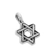 Cable Star of David Amulet in Sterling Silver, 19mm