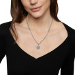 Gemini Amulet in Sterling Silver with 18K Yellow Gold and Diamonds, 19mm