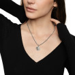 Leo Amulet in Sterling Silver with 18K Yellow Gold and Diamonds, 19mm