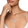 Virgo Amulet in Sterling Silver with 18K Yellow Gold and Diamonds, 19mm