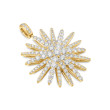 Starburst Pendant in 18K Yellow Gold with Full Pave Diamonds