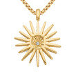 Starburst Pendant in 18K Yellow Gold with Full Pave Diamonds