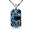 Streamline® Beveled Tag in Sterling Silver with Pietersite, 35mm