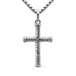 Cable Cross Pendant in Sterling Silver