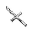 Cable Cross Pendant in Sterling Silver