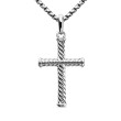 Cable Cross Pendant in Sterling Silver