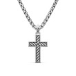 Exotic Stone Cross in Sterling Silver with Black Onyx