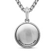 Maritime® Compass Amulet in Sterling Silver with Center Black Diamond