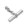 Lexington E/W Barrel Pendant in Sterling Silver with Diamonds, 32mm