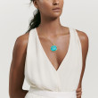 DY Elements® Disc Pendant in 18K Yellow Gold with Turquoise