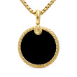 DY Elements® Disc Pendant in 18K Yellow Gold with Black Onyx Reversible to Mother of Pearl