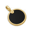 DY Elements® Disc Pendant in 18K Yellow Gold with Black Onyx Reversible to Mother of Pearl
