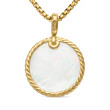 DY Elements® Disc Pendant in 18K Yellow Gold with Black Onyx Reversible to Mother of Pearl