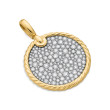 DY Elements® Disc Pendant in 18K Yellow Gold with Diamonds, 24mm