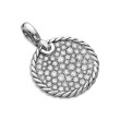 DY Elements® Disc Pendant in Sterling Silver with Diamonds, 21mm