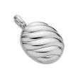 Sculpted Cable Locket Amulet in Sterling Silver