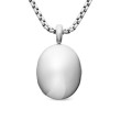 Sculpted Cable Locket Amulet in Sterling Silver