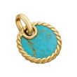 DY Elements® Disc Pendant in 18K Yellow Gold with Turquoise