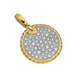 DY Elements® Disc Pendant in 18K Yellow Gold with Diamonds, 21.2mm