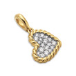 DY Elements® Heart Pendant in 18K Yellow Gold with Diamonds, 12.6mm