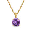 Marbella Pendant in 18K Yellow Gold with Amethyst, 12mm
