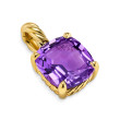 Marbella Pendant in 18K Yellow Gold with Amethyst, 12mm
