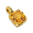 Marbella Pendant in 18K Yellow Gold with Citrine, 12mm