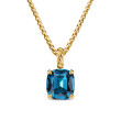 Marbella Pendant in 18K Yellow Gold with Hampton Blue Topaz, 12mm