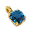 Marbella Pendant in 18K Yellow Gold with Hampton Blue Topaz, 12mm