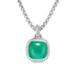 Albion® Pendant in Sterling Silver with Lagoon Orchid and Diamonds, 11mm