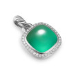Albion® Pendant in Sterling Silver with Lagoon Orchid and Diamonds, 11mm