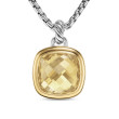 Albion® Pendant in Sterling Silver with 18K Yellow Gold and Champagne Citrine, 15mm