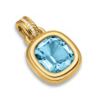 DY Mercer® Color Amulet in 18K Yellow Gold with Sky Blue Topaz and Diamonds, 13mm