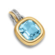 DY Mercer® Color Amulet in Sterling Silver with 18K Yellow Gold, Sky Blue Topaz and Diamonds, 13mm