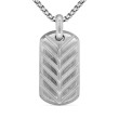 Streamline® Tag in Sterling Silver with Meteorite