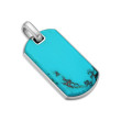 Streamline® Tag in Sterling Silver with Turquoise