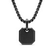 Octagonal Amulet in Black Titanium, 15mm
