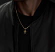Roman Cross Amulet in 18K Yellow Gold, 19mm