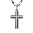 Deco Cross Pendant in Sterling Silver