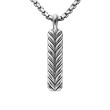 Chevron Ingot Tag in Sterling Silver