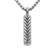Chevron Ingot Tag in Sterling Silver