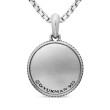 Maritime® Compass Amulet in Sterling Silver with Center Black Diamond