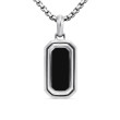 Deco Amulet in Sterling Silver with Black Onyx